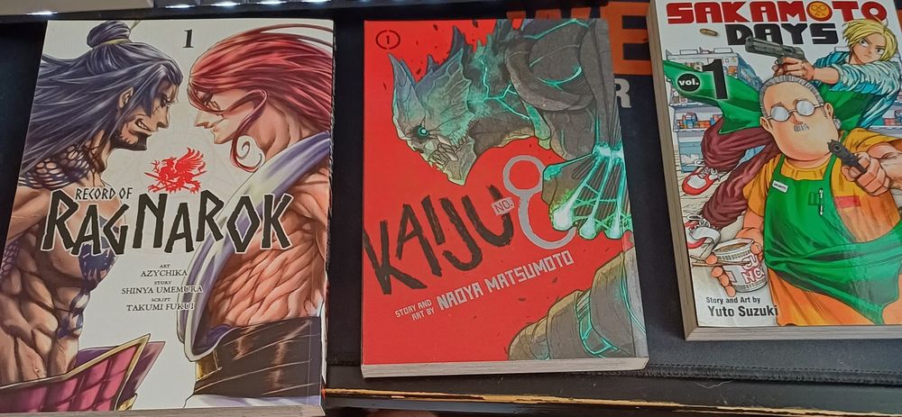 Манга/Manga , Record of ragnarok 1, Kaiju no.8 1 , Sakamoto days 1
