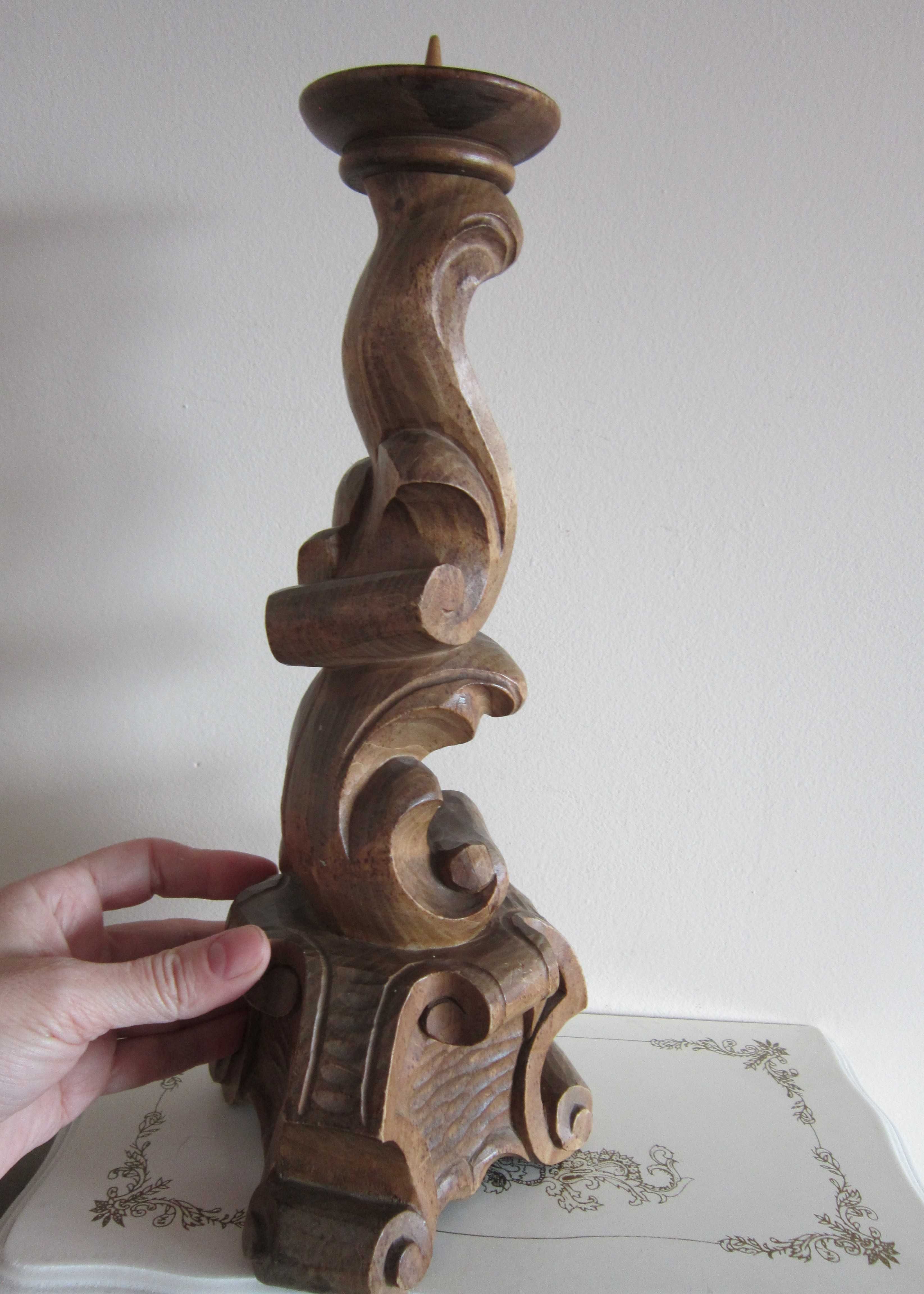 cadou rar sculptura lemn stil baroc sfesnic Germania 1960