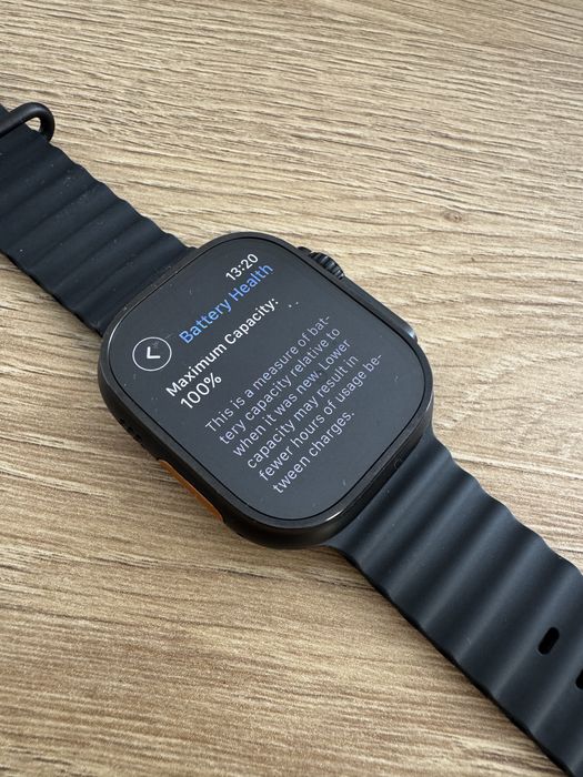 Ca nou 100% baterie - Apple watch ultra 2 49mm black titanium milanese