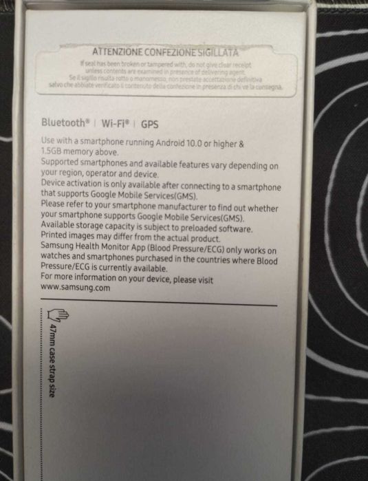 Vand Smartwatch Samsung Galaxy Watch6 Classic , 47mm , BT , Silver