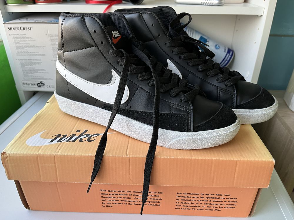Nike blazer mid 77 black промо до 13.06