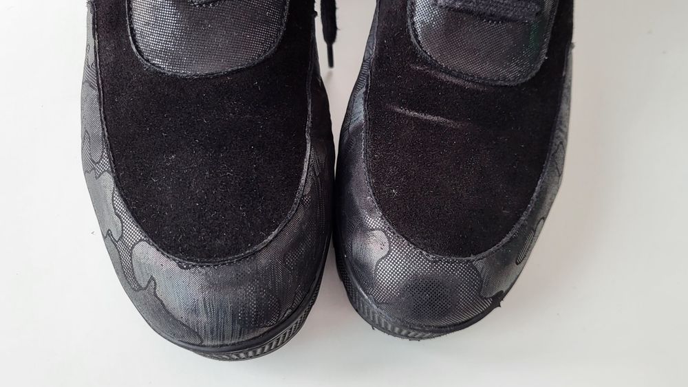 Дамски черни боти от естествен велур -39 н