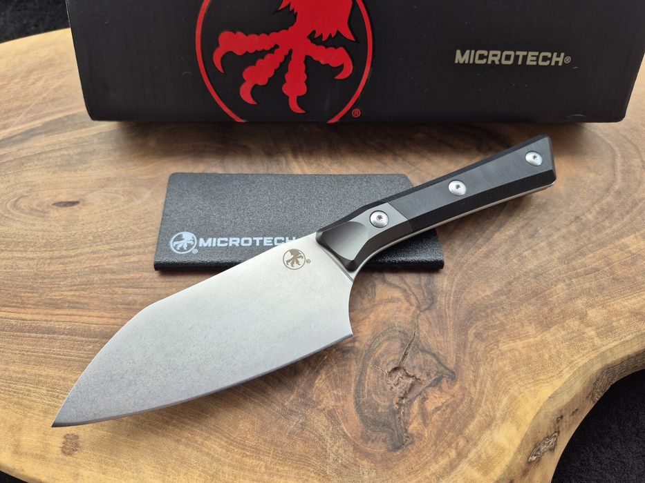 Фиксиран нож Microtech Santoku 3200-10BK,фултанг,G10