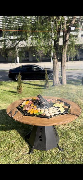 Gratar cu plita rotund diametrul 90cm