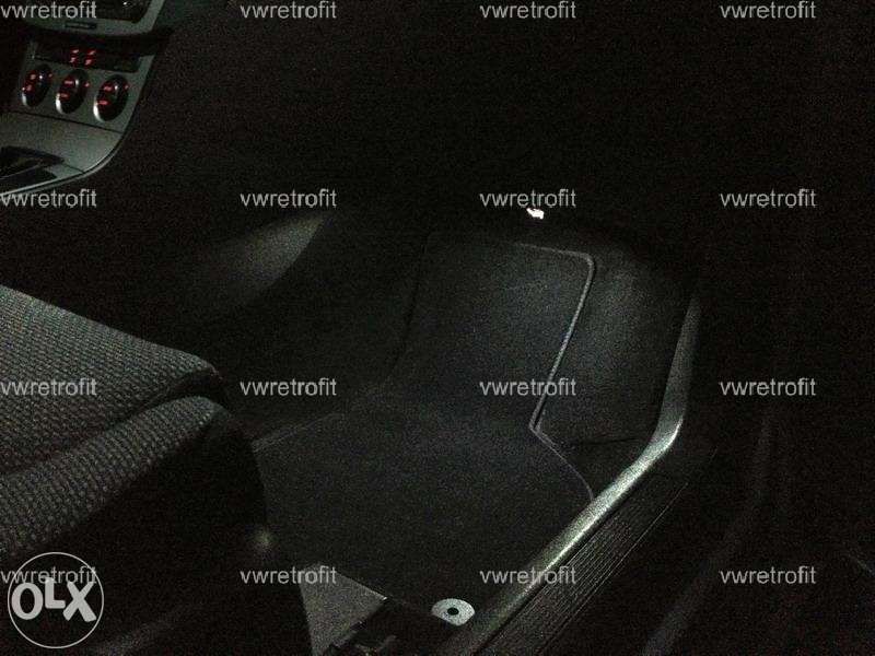 VW footwell lights lampi VW Passat B6, CC, Golf 5, Golf 6, Jetta, SK