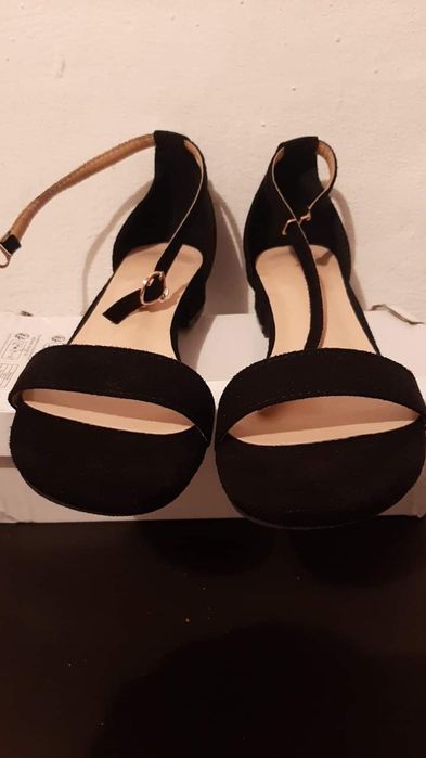 Sandale cu curea la gleznă cu decor de perle artificiale pentru femei,