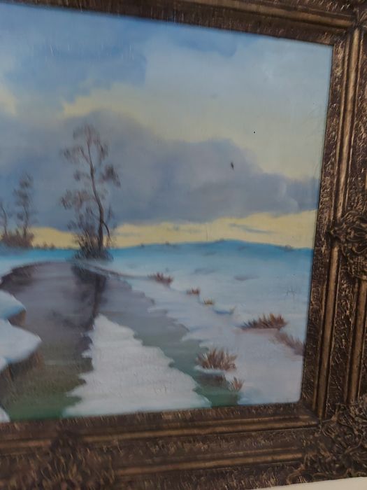 Vând tablou cu rama și pictura în ulei