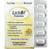 Пробиотики LactoBif, California gold, 5 млрд КОЕ, 60 капсул