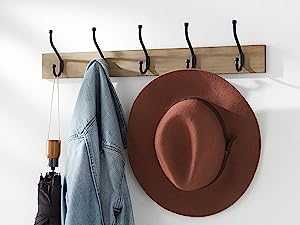 НОВА дървена стенна закачалка за дрехи от Amazon Basics