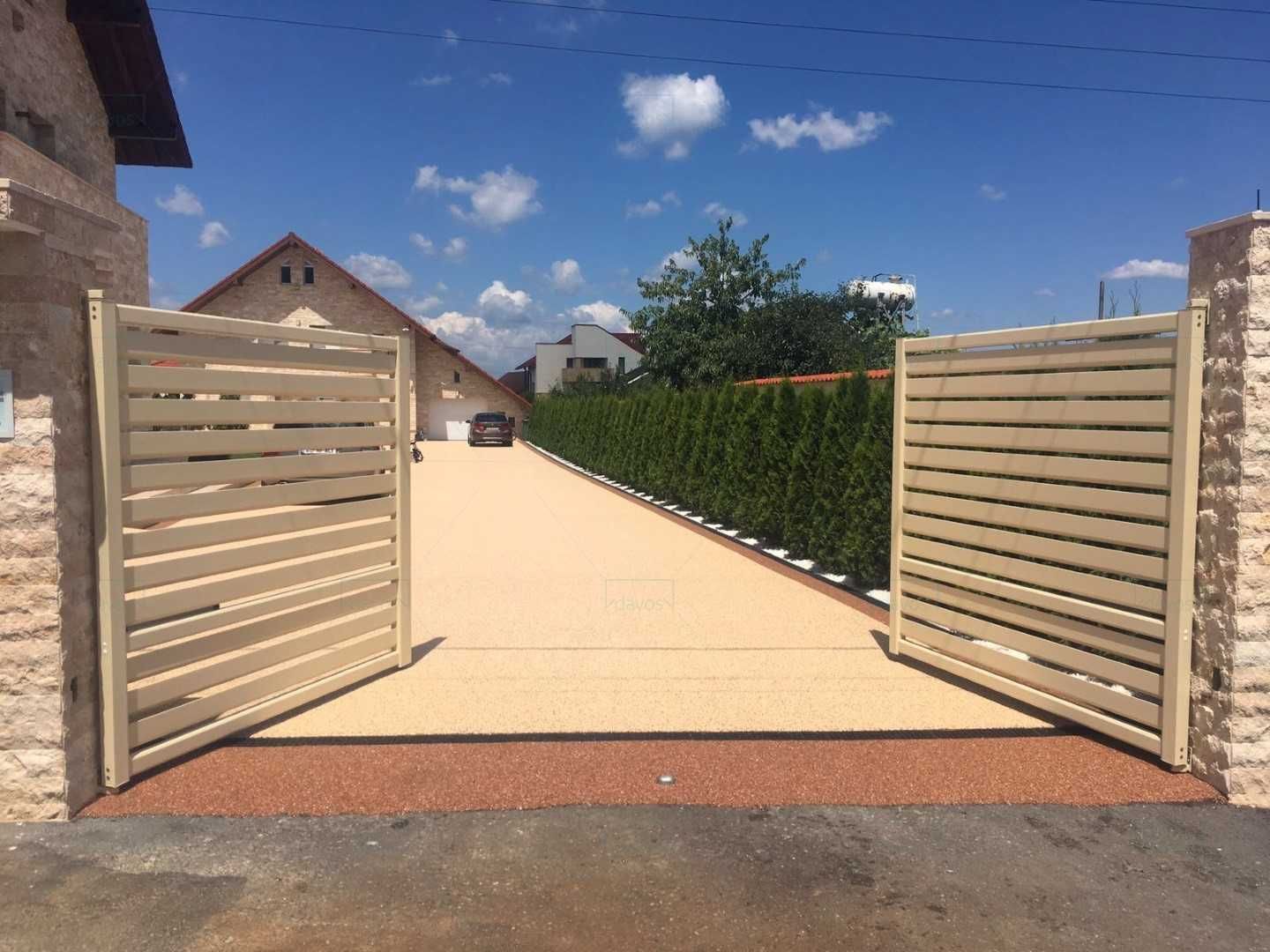 Garduri si porti stil jaluzea, sipca metalica, tabla cutata