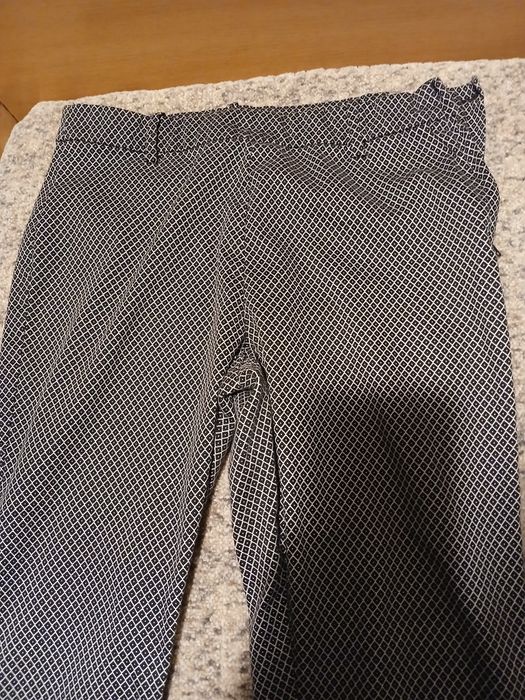 Дамски панталони-каре  и  ромб, сиво черни