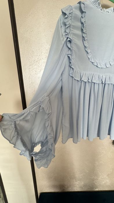 Нова, нежна  и красива риза в бебешко синьо