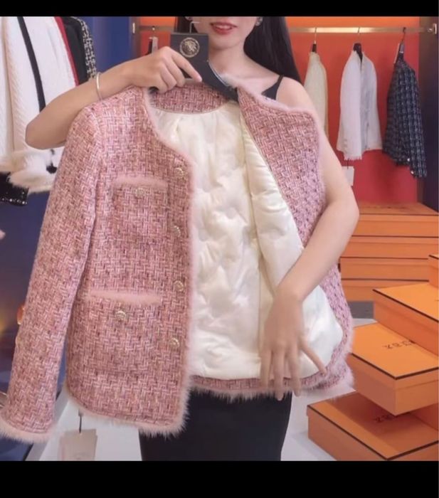 пальто в стиле шанель зимний