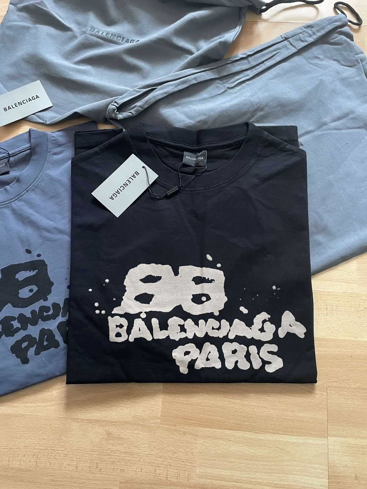Мъжка памучна тениска Bal€nciaga - 2 цвята