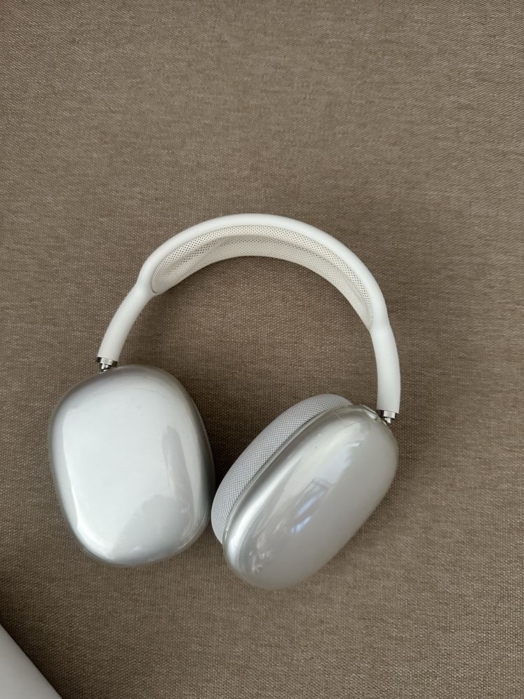 Airpods max, белые, коробка, чехлы