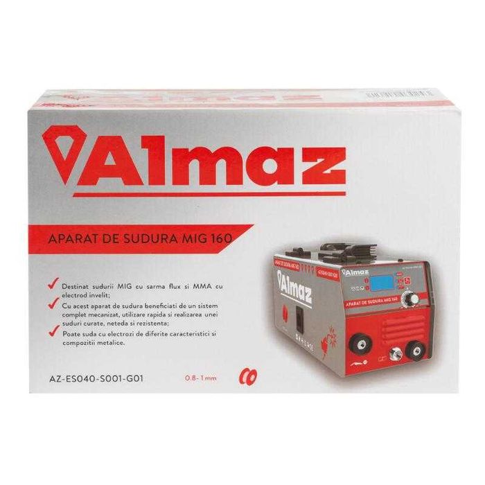 Aparat de sudura Almaz AZ-ES040-S001-G01, MIG 160, tip MIG/MMA