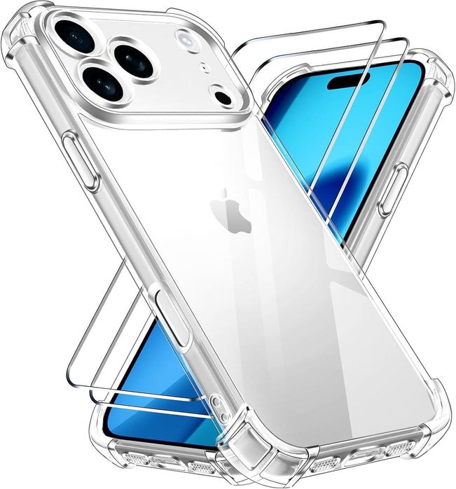 Прозрачен силиконов удароустойчив кейс за apple iphone 17 pro max