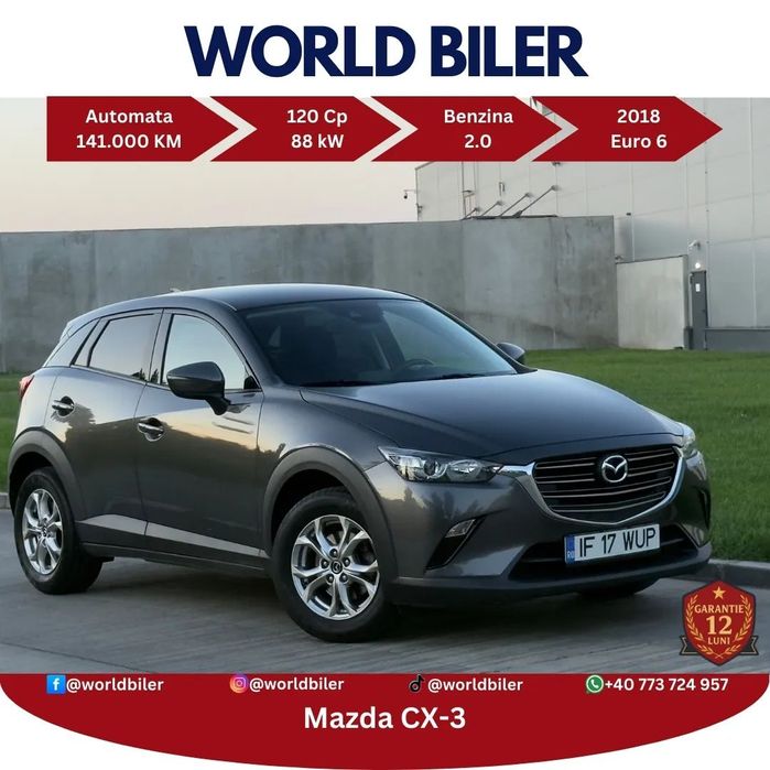 Mazda CX-3 2018 / 2.0 AUT / Full service History Mazda / 141.000 Km / Garantie 12