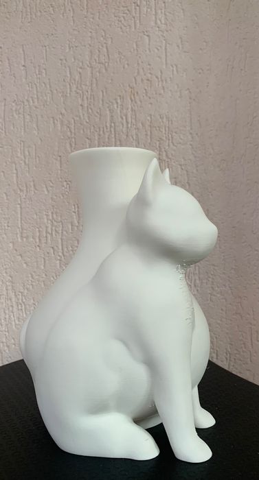 Vază albă 3D - design unic, se pot realiza si alte modele la comanda!