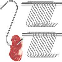 Set 30 Carlige afumatoare carne , macelarie IdeallStore® , 17 cm ,inox