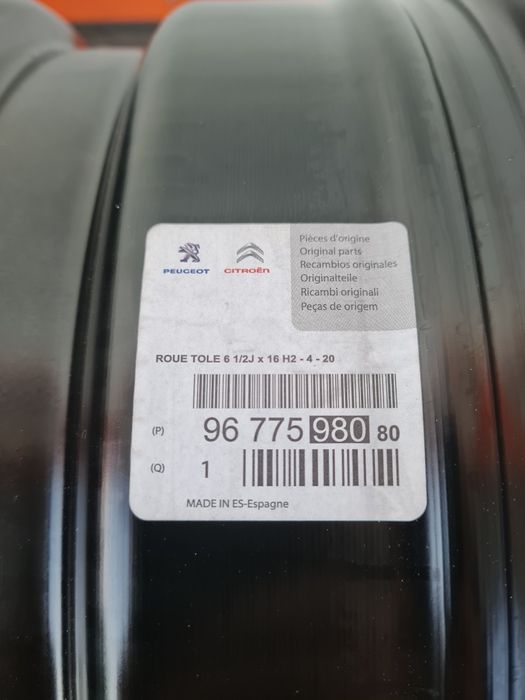 Оригинални железни джанти за ПЕЖО СИТРОЕН  R16 4x108 ET20 ET20 6.5j
