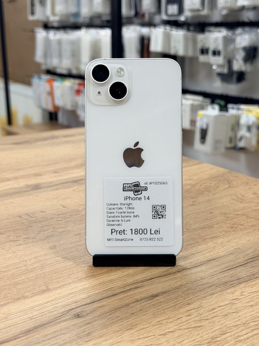 Iphone 14 - Capacitate 128 gb - Stare foarte buna - Garantie