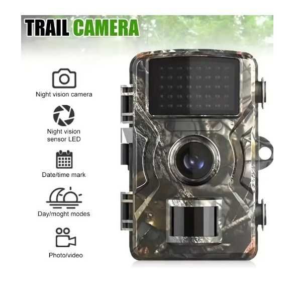 Camera Supraveghere, Padure, Camping Casa , Infrarosu, Sd, Ecran