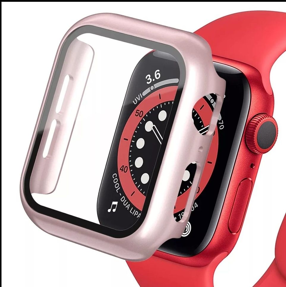 Матов Кейс + Стъклен Протектор за Apple Watch 8 7 6 SE 5 45mm 41 44 40