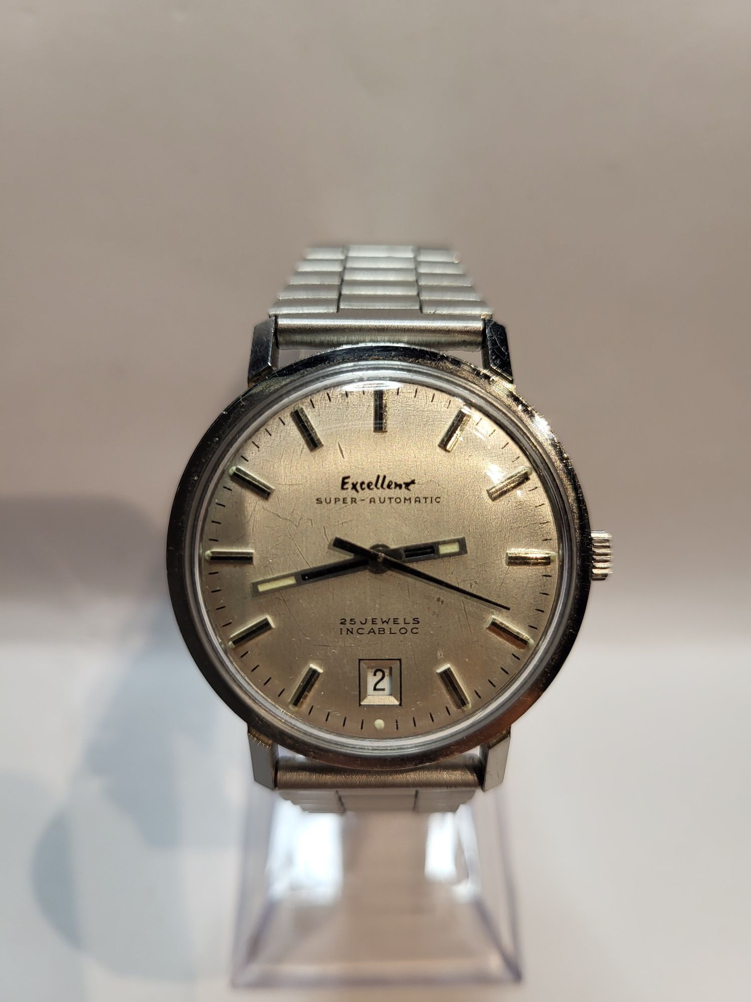 EXCELLENT Super-Automatic CEAS 25 jewels Stainless Steel 36 mm 1960s