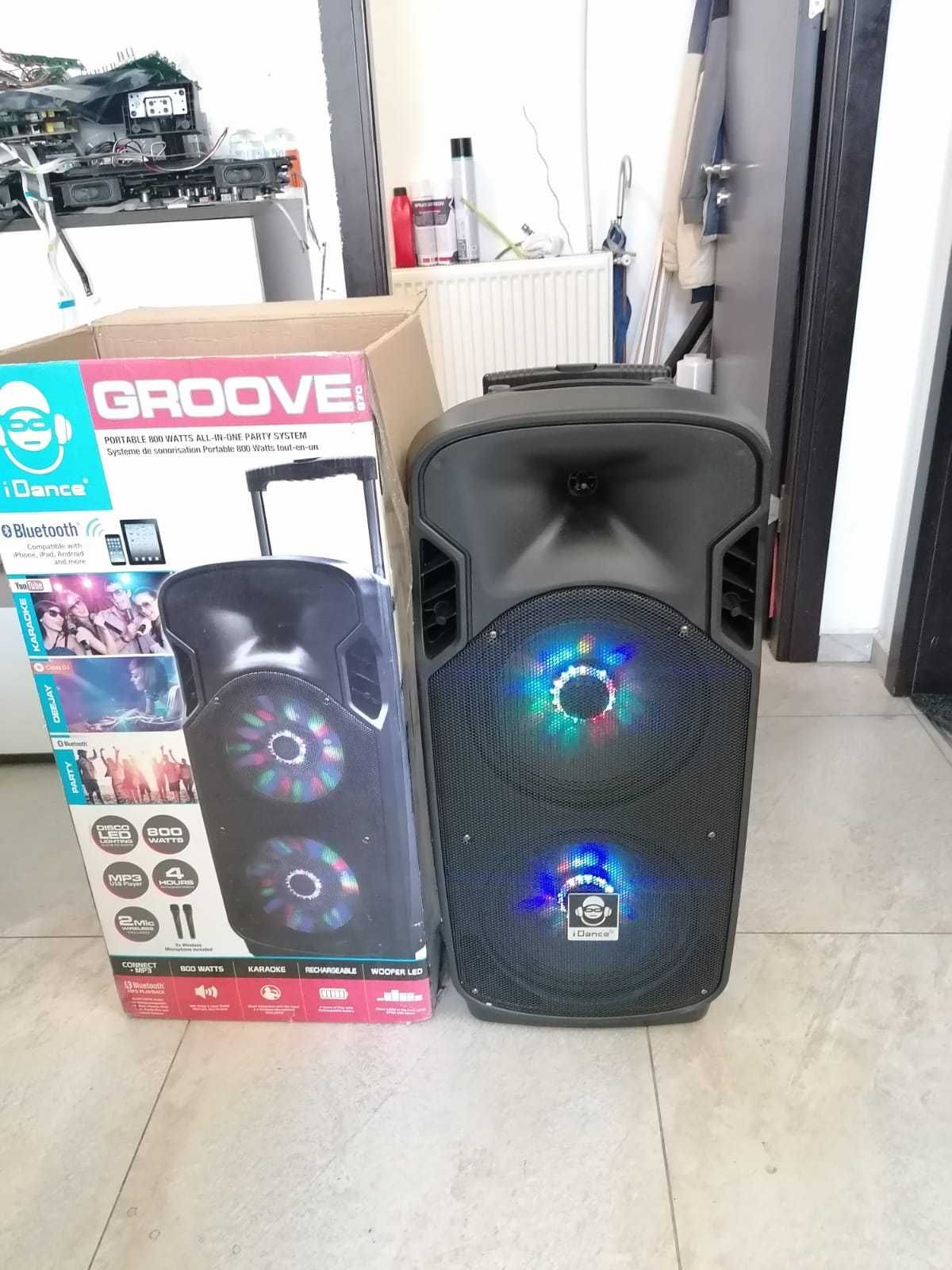 Boxa portabila iDance Groove 870 karaoke Bluetooth 800W troler mare