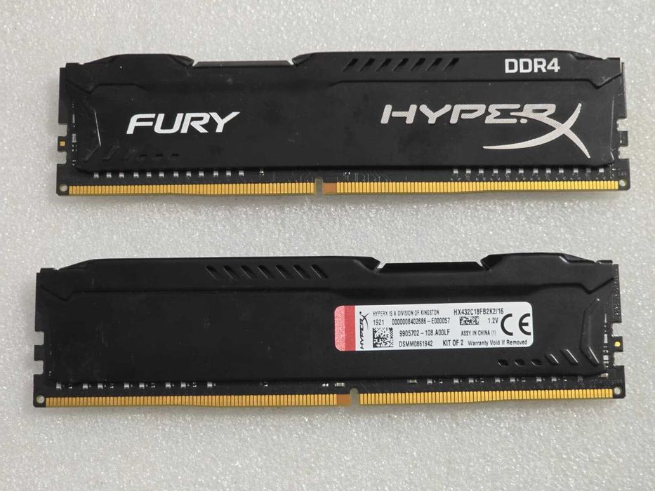 Memorie desktop KINGSTON HyperX Fury Black, 2x8GB DDR4, 3200Mhz, CL18