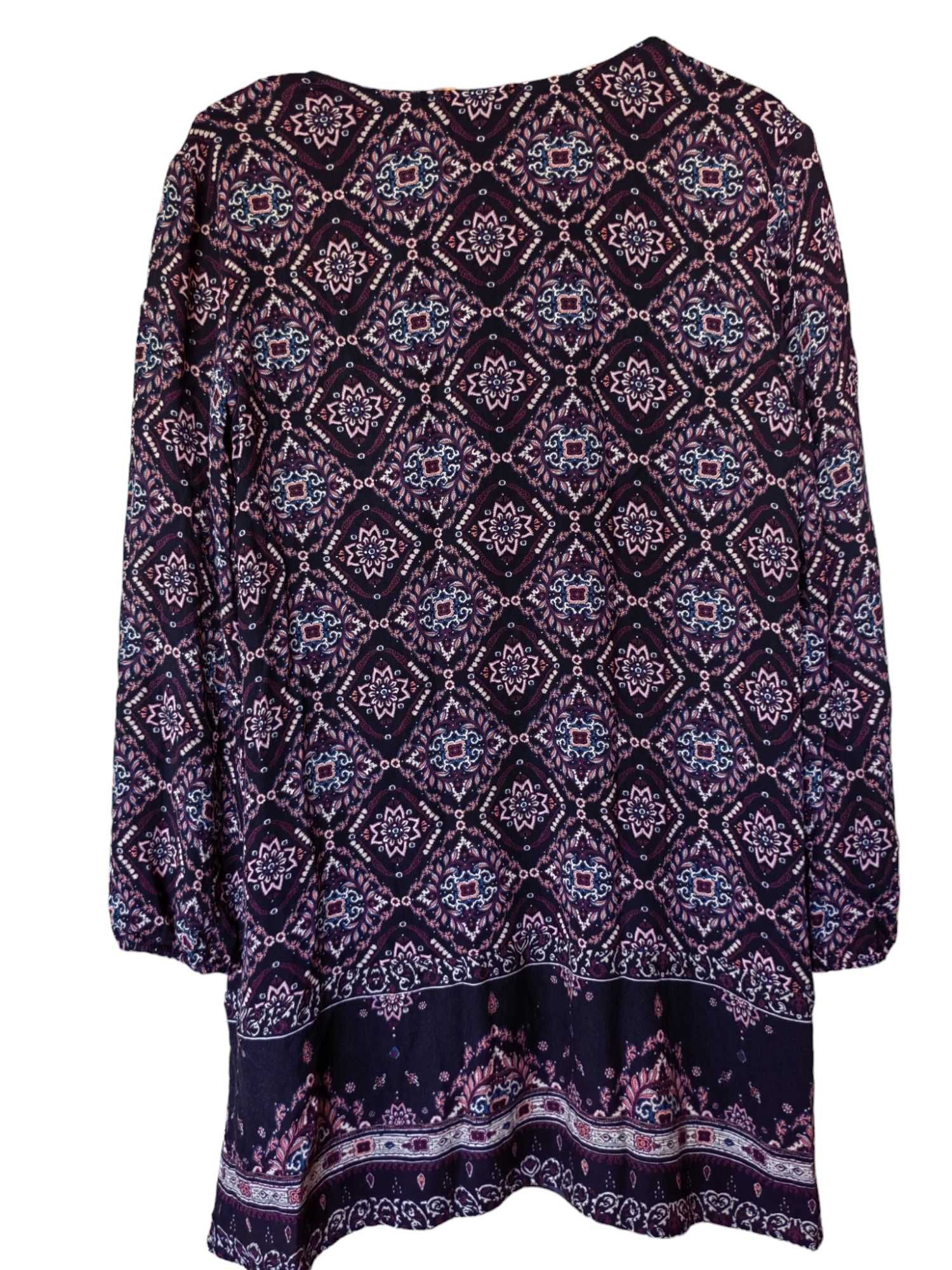 Дамска блуза с подплата и абстрактна щампа Bershka, 77х49 см, M