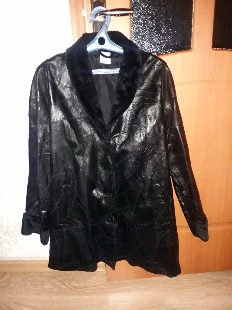 Мужская фирменная кожаная куртка размер 52-54