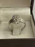 Inel aur alb cu diamante 0.50ct