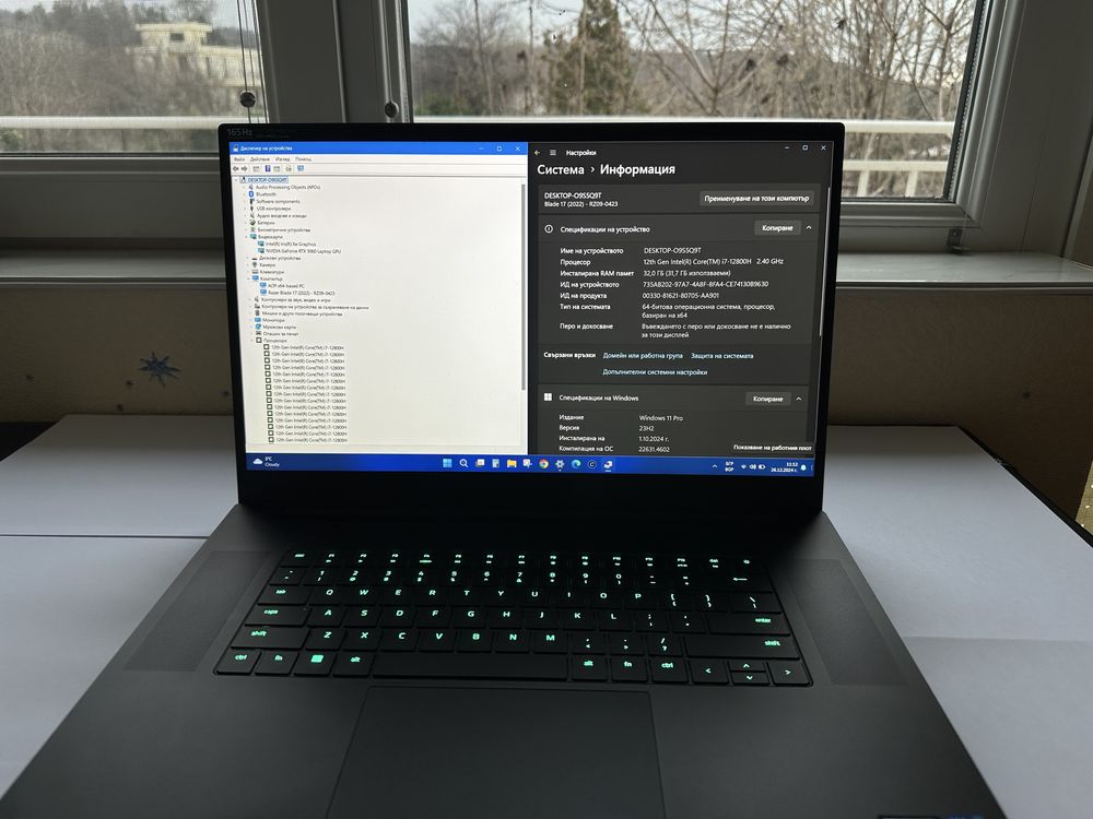 Лаптоп Razer Blade 17 2022 (i7-12800H, RTX3060, 32RAM, 1256 SSD)
