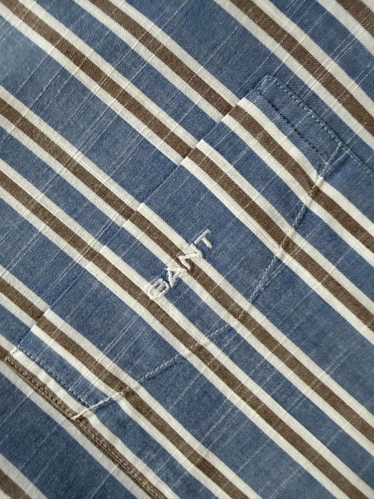 Camasa GANT Dungi Maneca Lunga Albastru Barbati | Marime XL