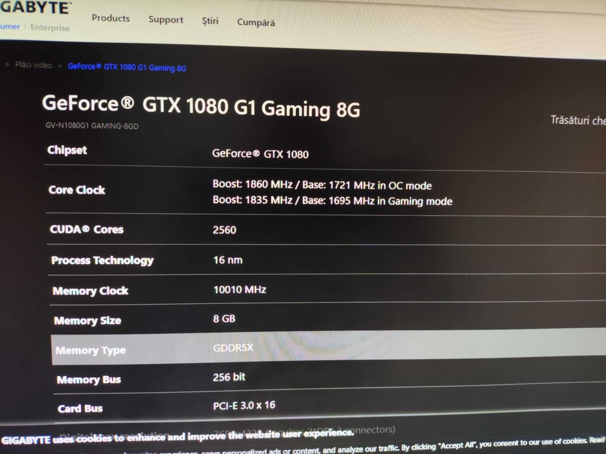GeForce® GTX 1080 G1 Gaming 8G DRR5X