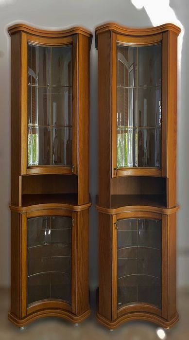 Vitrine cristal nuc – set modular (2 turnuri + colțar)