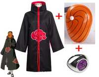 Costum Naruto Tobi Obito 3 piese: roba+ masca+ inel (marimea 130-150)