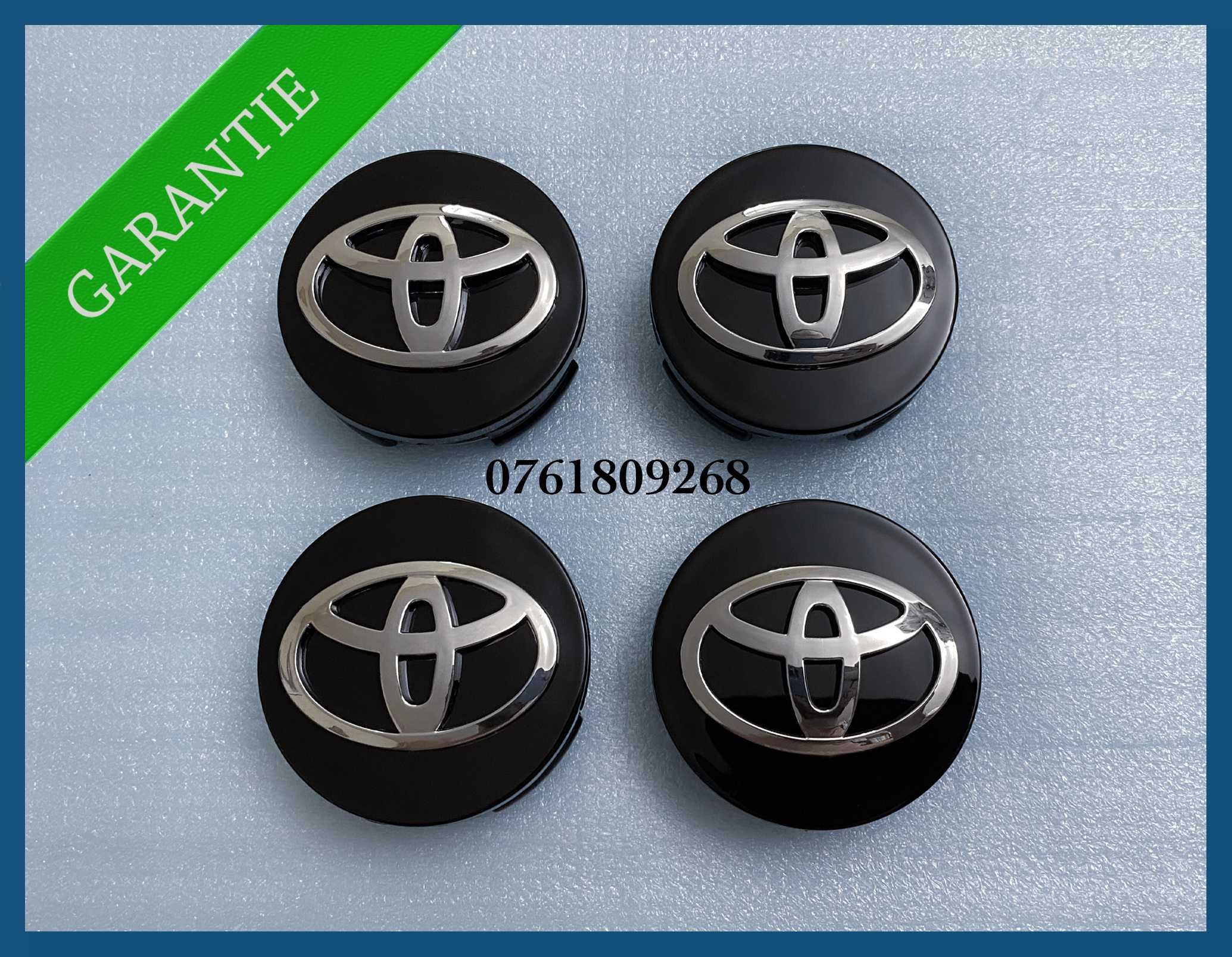 Set 4 capace negre 62mm jante aliaj Toyota