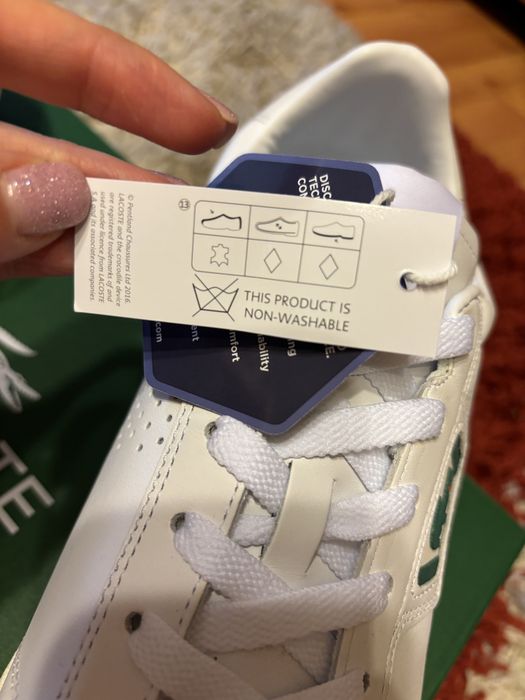 Adidasi Lacoste noi, piele naturala
