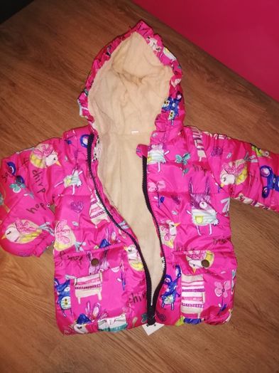 Jachetă /geaca roz cu blanita noua