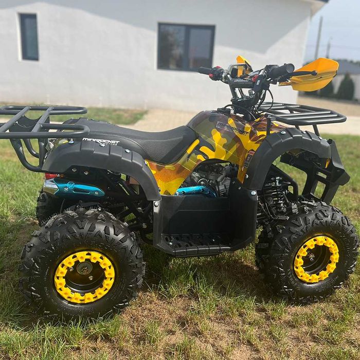 Atv copii 125cc Mini Rocket Toronto 7" automat 4T benzina galben camo
