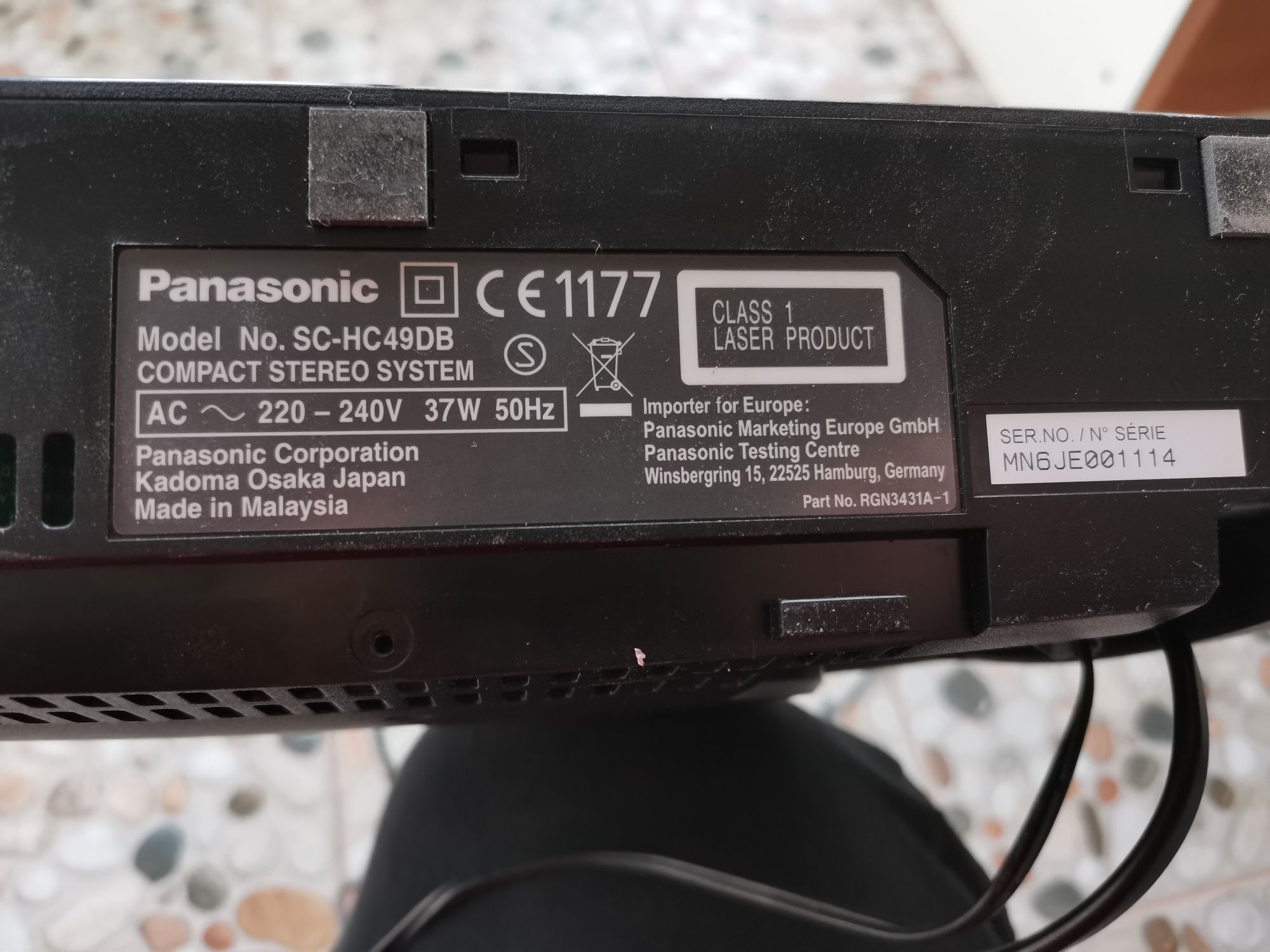 Panasonic microsistem SC hc49db