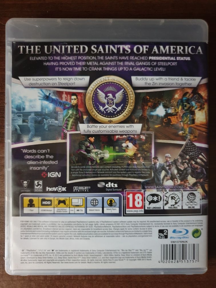 Saints Row 4 Commander In Chief Edition PS3/Playstation 3