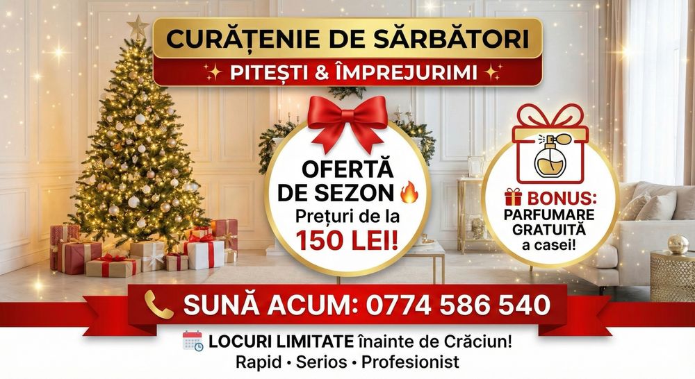 CURĂȚENIE DE SĂRBĂTORI IEFTIN | Servicii Curatenie Generala
