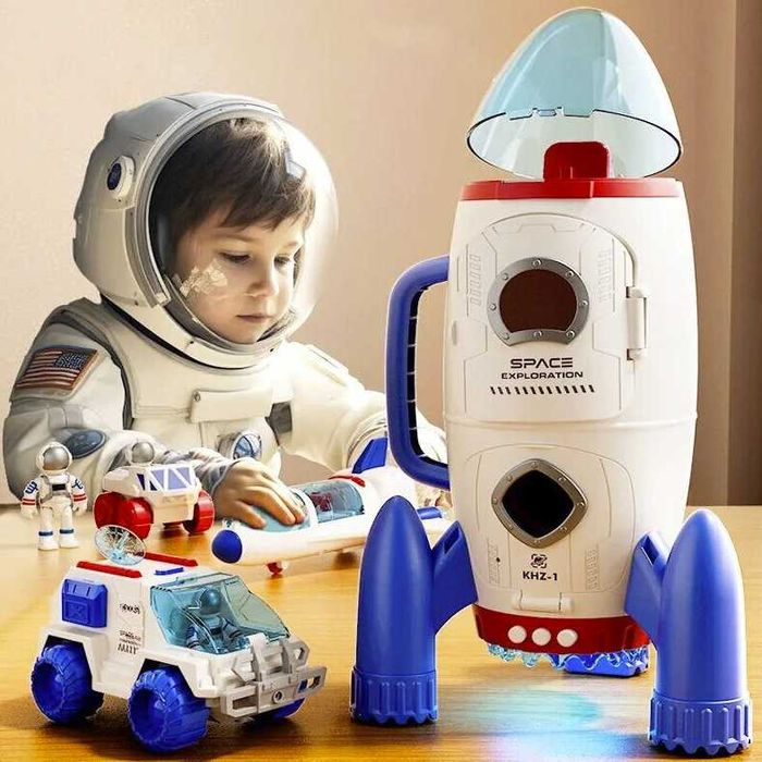 Set Cosmic de Explorare 5 in 1, Racheta, Rover si Naveta Spatiala