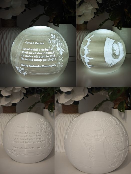 Lampa printata 3D - cadou personalizat