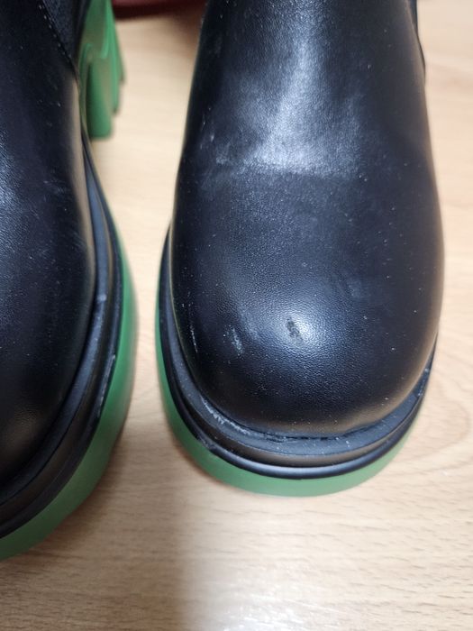 Дамски боти кожа и текстил