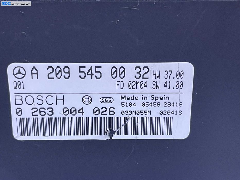 Unitate Modul Calculator Senzori Parcare Parktronic PDC Mercedes W209 C209 CLK 2002 - 2009 Cod A2095450032 0263004026 [L3499]